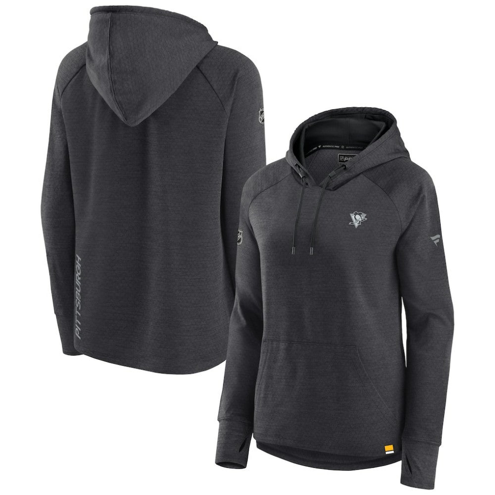 Pittsburgh Penguins Fanatics Women's Authentic Pro Pullover Hoodie On Sale