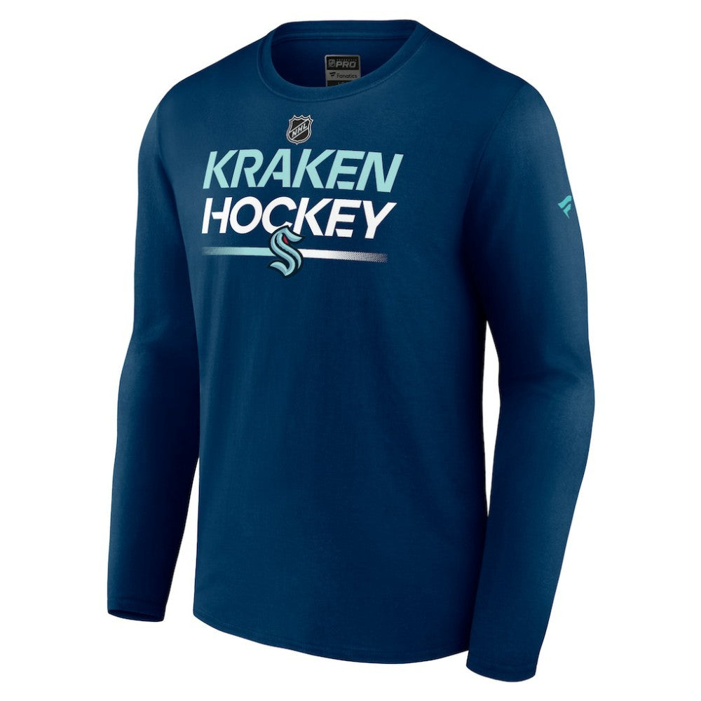 Seattle Kraken Fanatics Authentic Pro Primary Long Sleeve T-Shirt On Sale