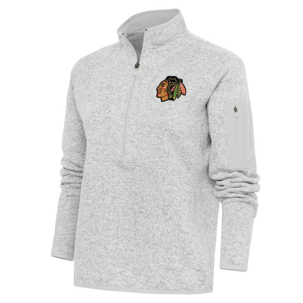 Chicago Blackhawks Antigua Women's Team Logo Fortune Quarter-Zip Jacket Sale