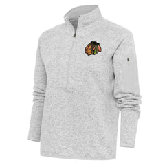 Chicago Blackhawks Antigua Women's Team Logo Fortune Quarter-Zip Jacket Sale