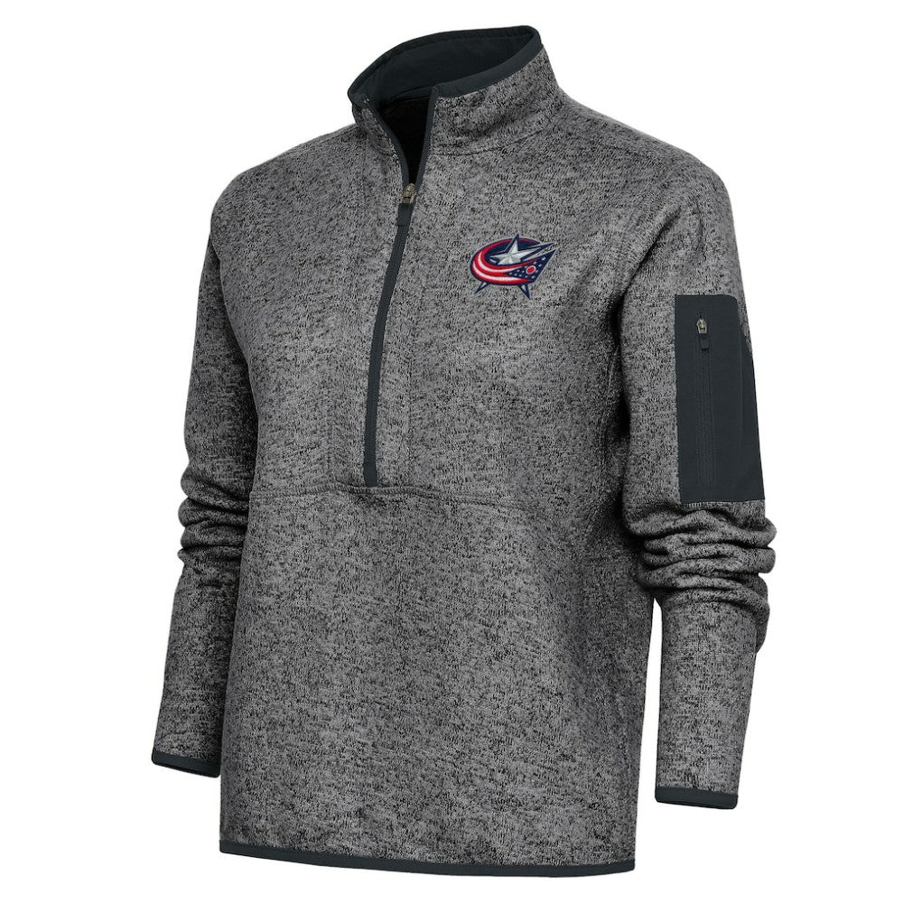 Columbus Blue Jackets Antigua Women's Team Logo Fortune Quarter-Zip Jacket Online