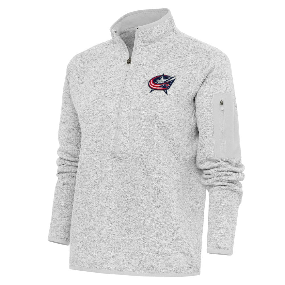 Columbus Blue Jackets Antigua Women's Team Logo Fortune Quarter-Zip Jacket Online