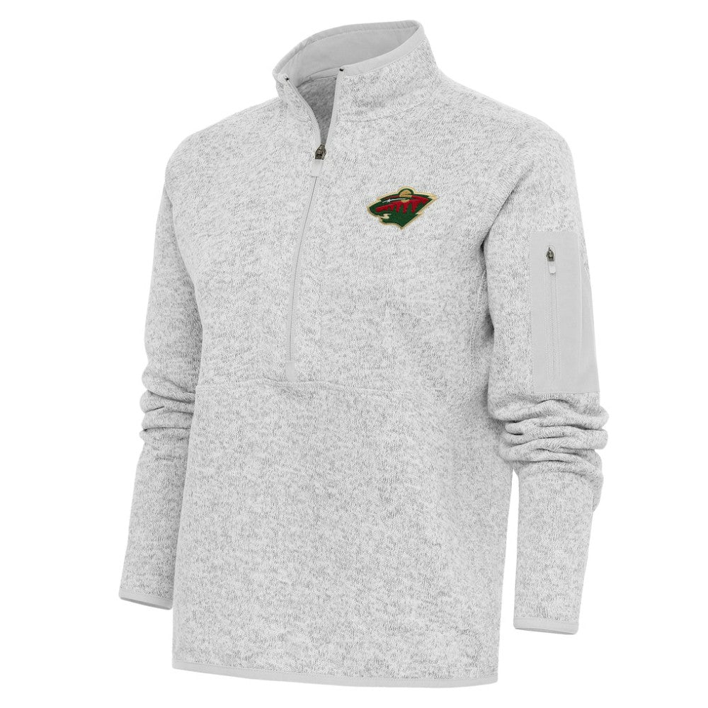 Minnesota Wild Antigua Women's Team Logo Fortune Quarter-Zip Jacket Sale