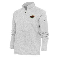 Minnesota Wild Antigua Women's Team Logo Fortune Quarter-Zip Jacket Sale