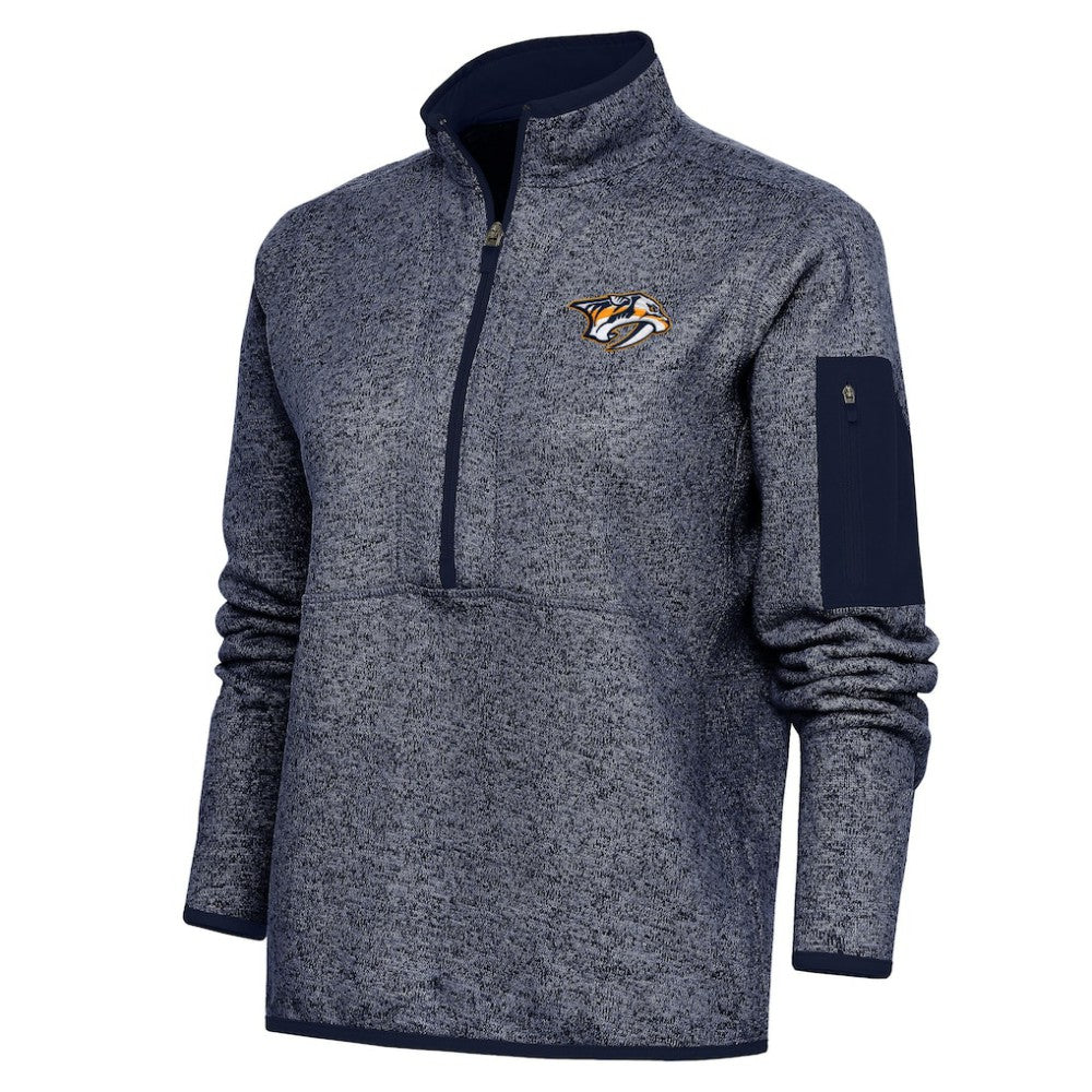 Nashville Predators Antigua Women's Team Logo Fortune Quarter-Zip Jacket On Sale