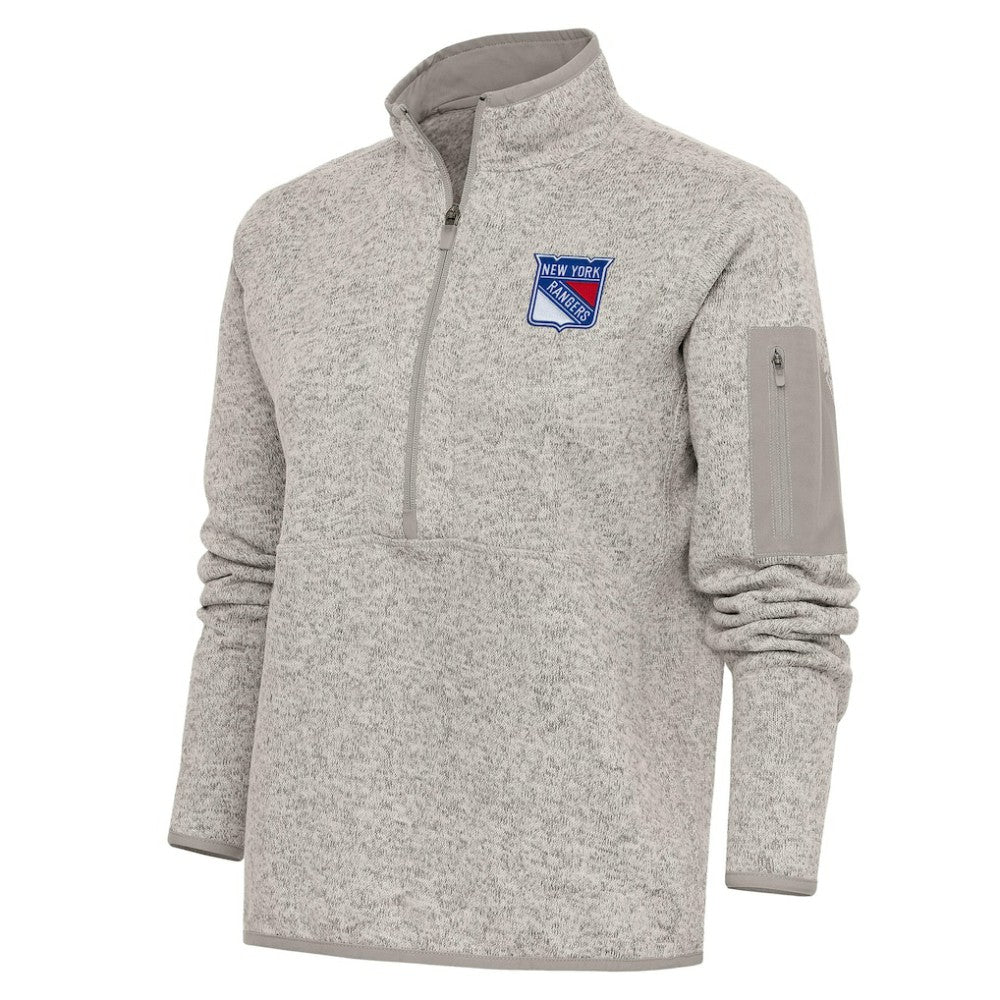 New York Rangers Antigua Women's Team Logo Fortune Quarter-Zip Jacket Outlet