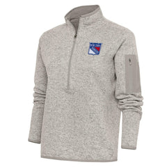 New York Rangers Antigua Women's Team Logo Fortune Quarter-Zip Jacket Outlet
