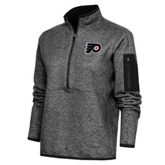 Philadelphia Flyers Antigua Women's Team Logo Fortune Quarter-Zip Jacket On Sale