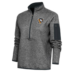 Pittsburgh Penguins Antigua Women's Team Logo Fortune Quarter-Zip Jacket For Sale