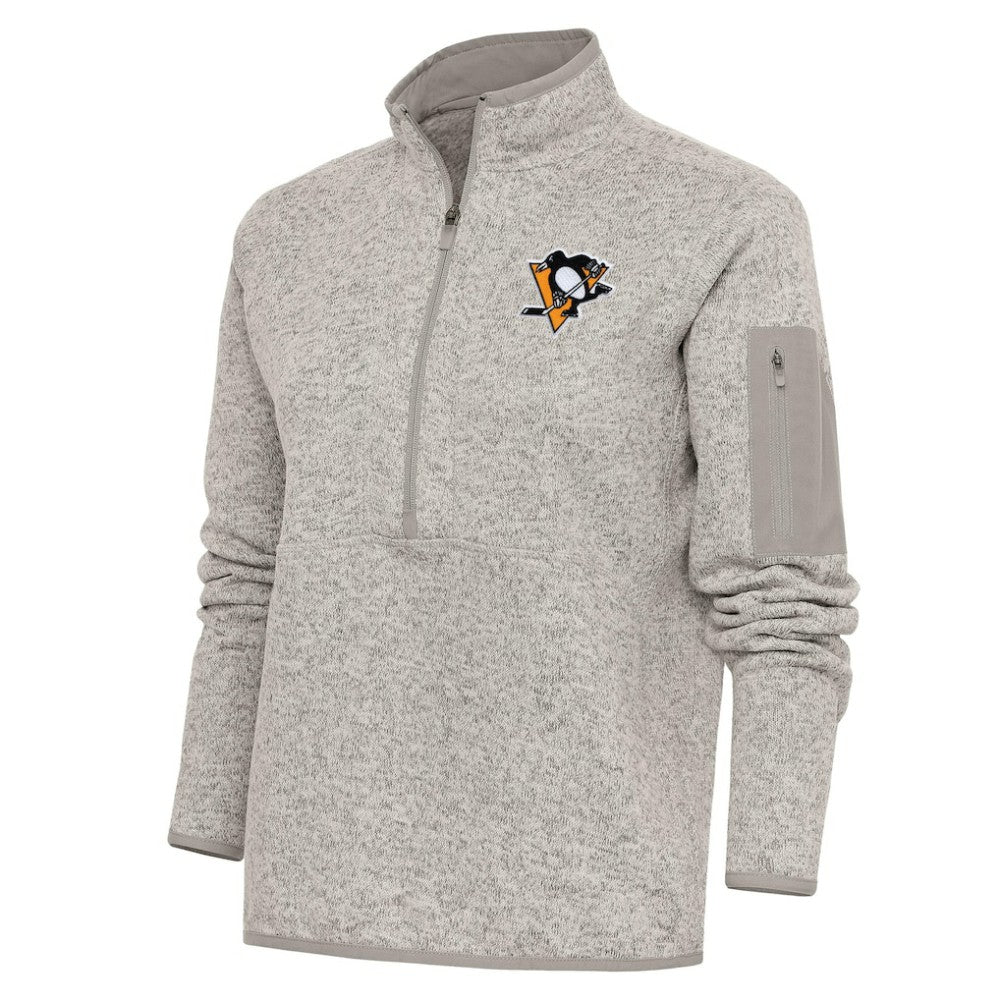 Pittsburgh Penguins Antigua Women's Team Logo Fortune Quarter-Zip Jacket On Sale