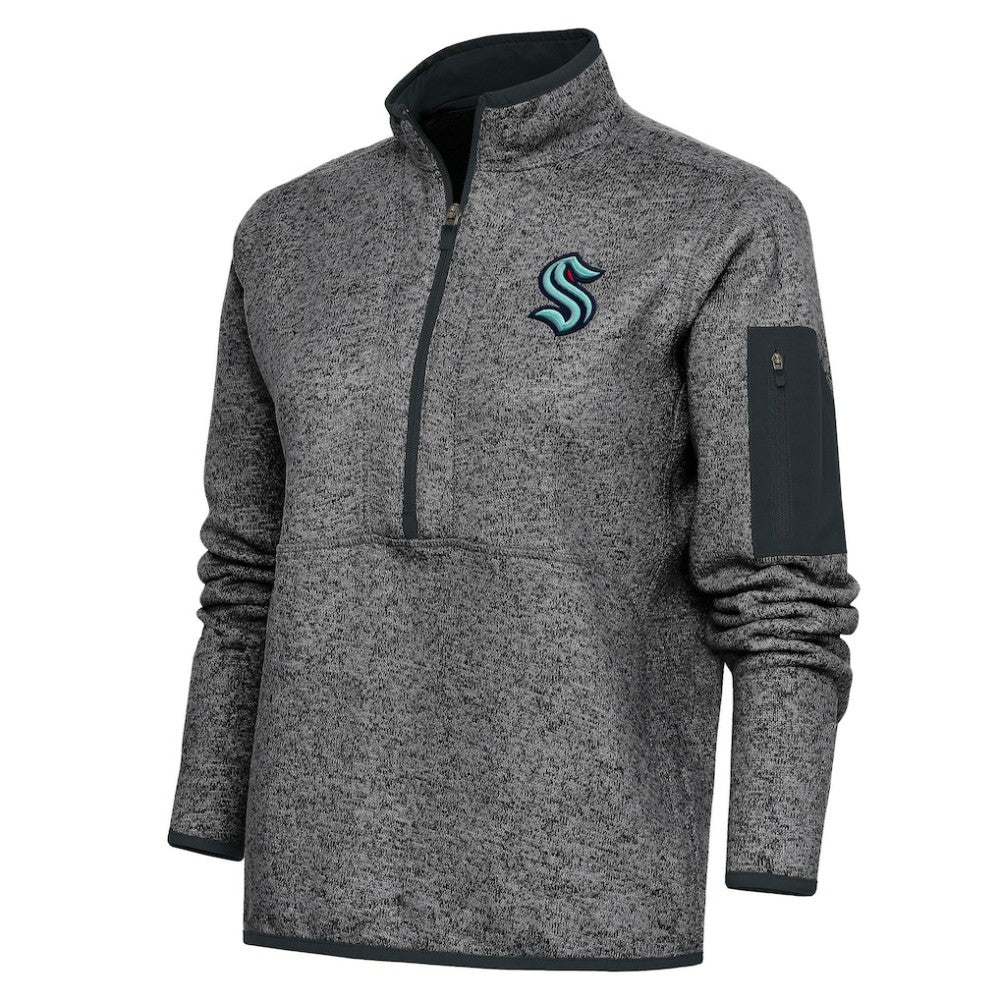 Seattle Kraken Antigua Women's Team Logo Fortune Quarter-Zip Jacket Online
