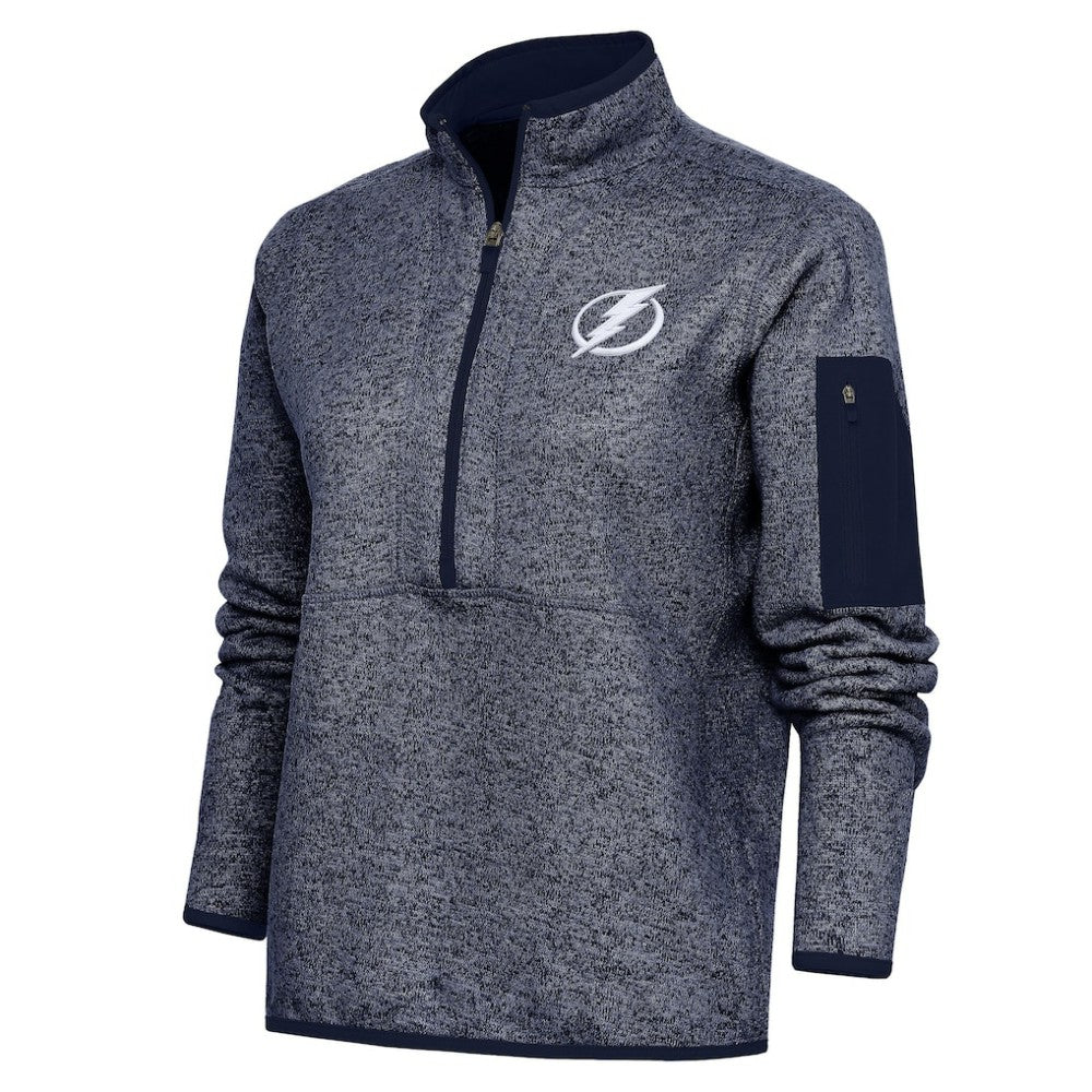 Tampa Bay Lightning Antigua Women's Team Logo Fortune Quarter-Zip Jacket Online