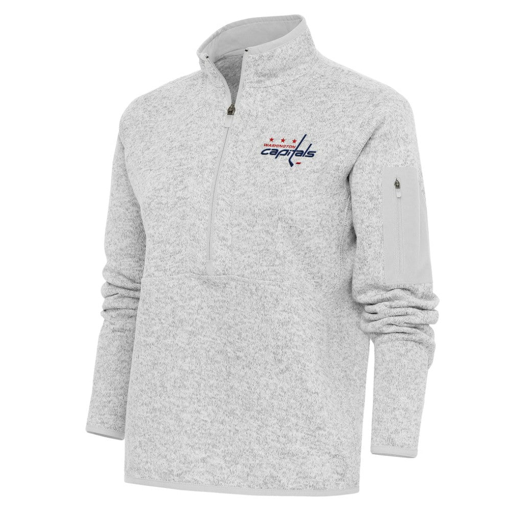 Washington Capitals Antigua Women's Team Logo Fortune Quarter-Zip Jacket For Sale