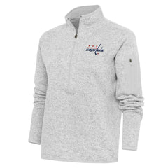 Washington Capitals Antigua Women's Team Logo Fortune Quarter-Zip Jacket For Sale