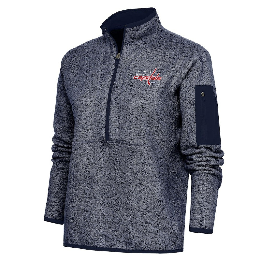Washington Capitals Antigua Women's Team Logo Fortune Quarter-Zip Jacket For Sale