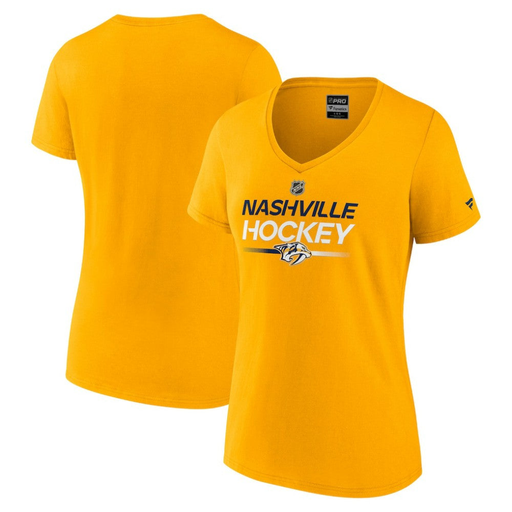 Nashville Predators Fanatics Women's Authentic Pro Primary V-Neck T-Shirt Online