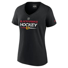 Chicago Blackhawks Fanatics Women's Authentic Pro V-Neck T-Shirt Outlet