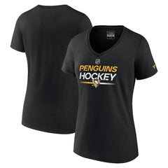Pittsburgh Penguins Fanatics Women's Authentic Pro V-Neck T-Shirt Online