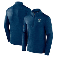 Seattle Kraken Fanatics Authentic Pro Quarter-Zip Pullover Top For Sale