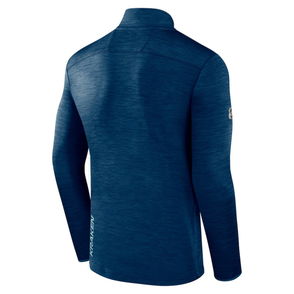 Seattle Kraken Fanatics Authentic Pro Quarter-Zip Pullover Top For Sale