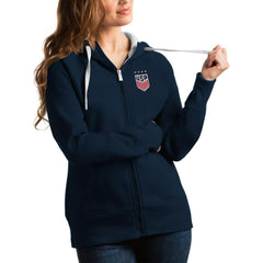 USWNT Antigua Women's Victory Full-Zip Hoodie Navy