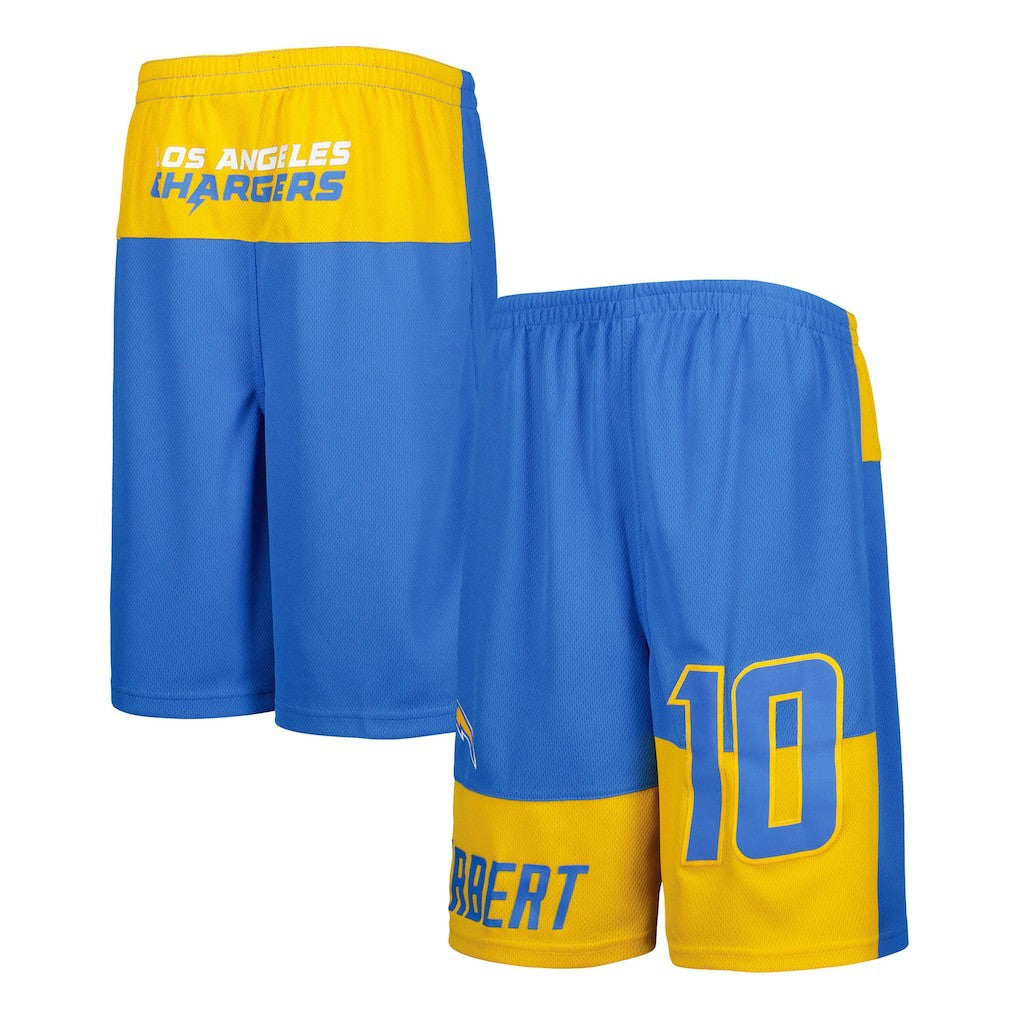 Los Angeles Chargers  Justin Herbert  Youth Player Name & Number Shorts