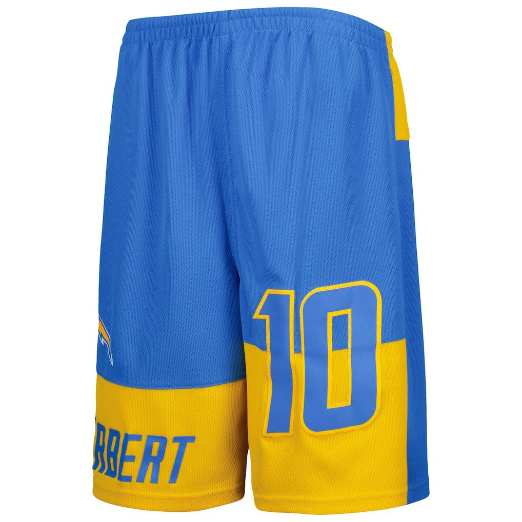 Los Angeles Chargers  Justin Herbert  Youth Player Name & Number Shorts