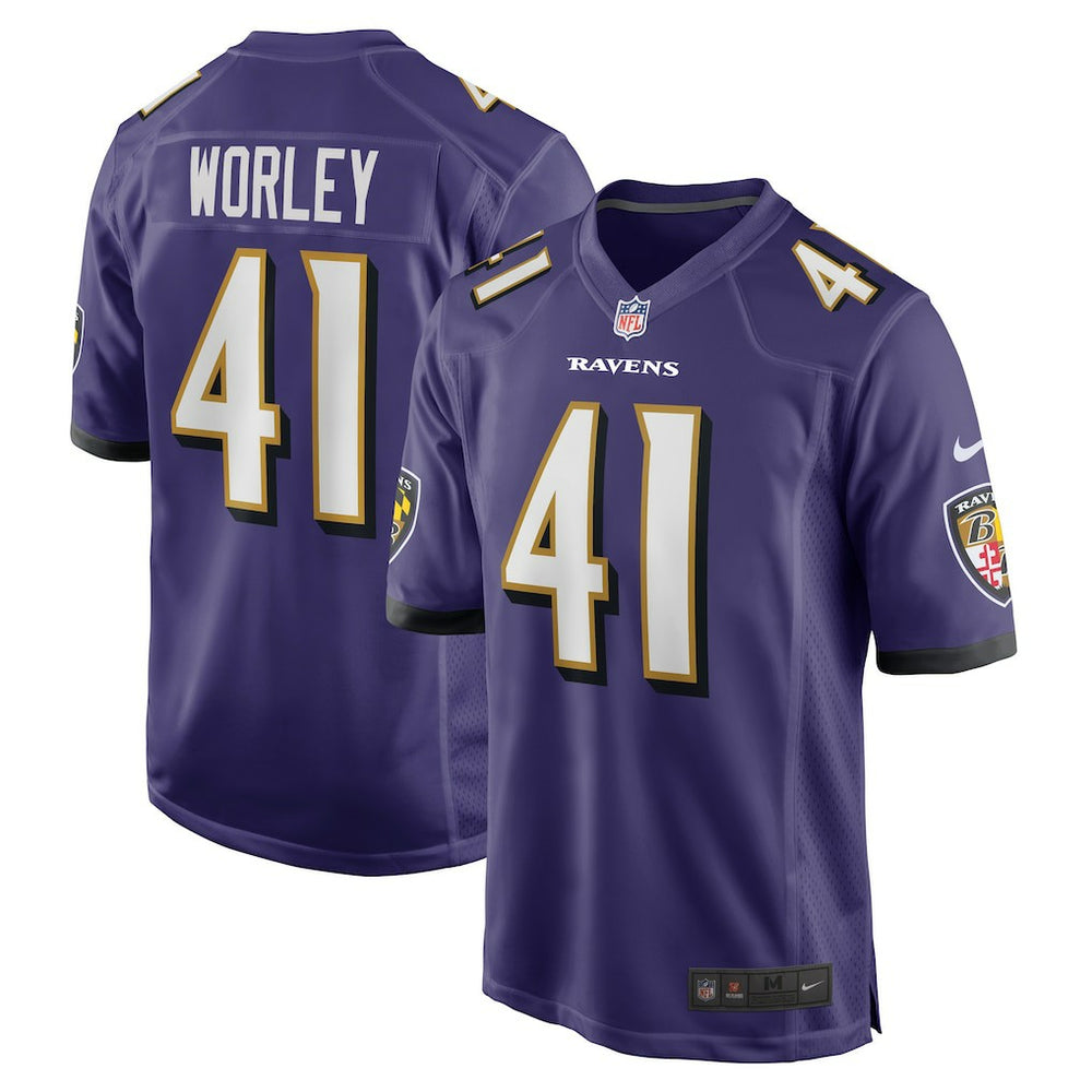 Baltimore Ravens Nike Daryl Worley  Game Player Jersey