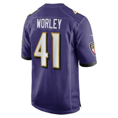 Baltimore Ravens Nike Daryl Worley  Game Player Jersey