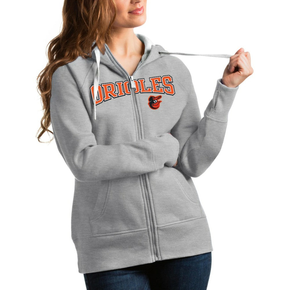Baltimore Orioles Antigua Women's Team Logo Victory Full-Zip Hoodie | MLB Online