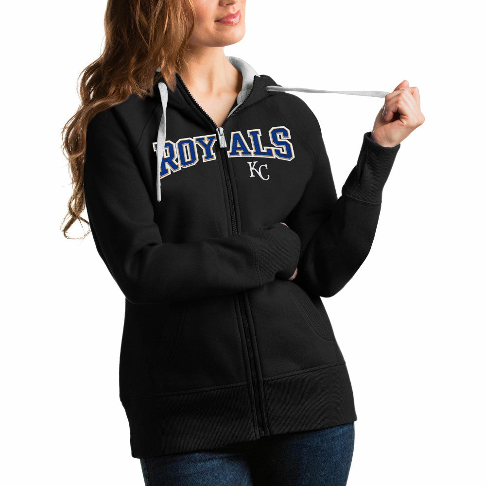 Kansas City Royals Antigua Women's Team Logo Victory Full-Zip Hoodie | MLB Outlet