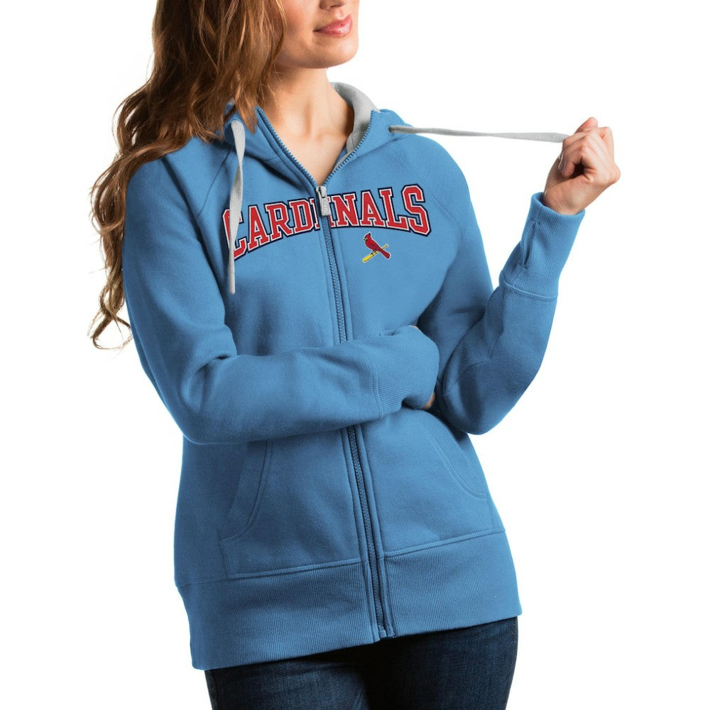 St. Louis Cardinals Antigua Women's Team Logo Victory Full-Zip Hoodie | MLB New