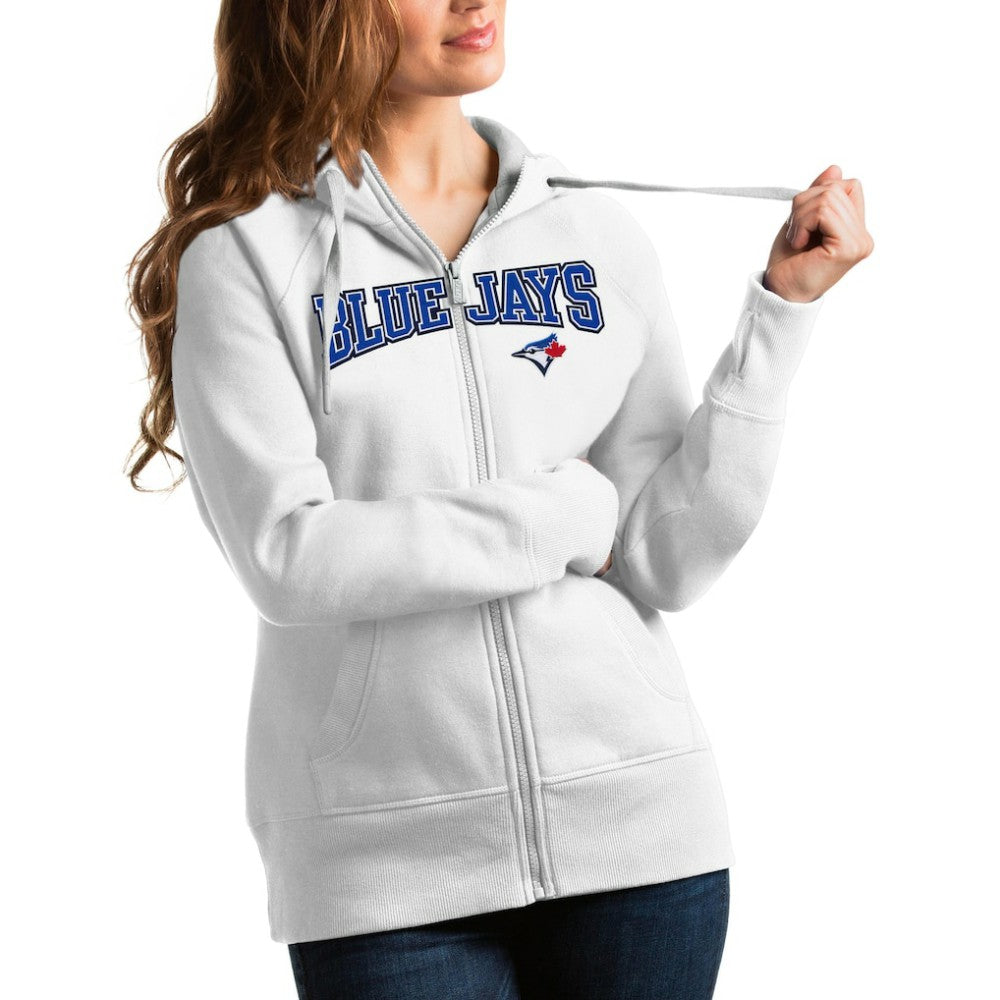 Toronto Blue Jays Antigua Women's Team Logo Victory Full-Zip Hoodie | MLB Sale