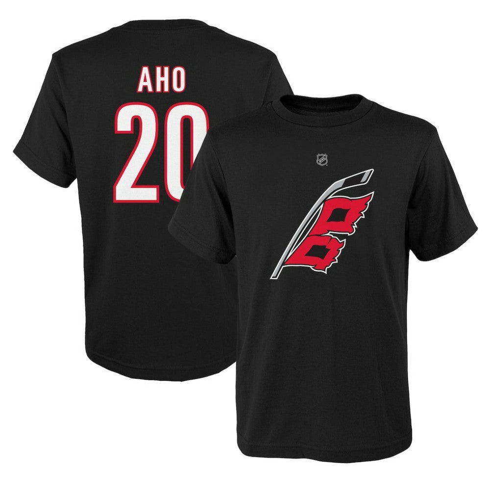 Sebastian Aho Carolina Hurricanes Youth Player Name & Number T-Shirt Discount