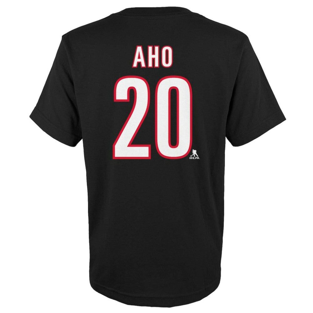 Sebastian Aho Carolina Hurricanes Youth Player Name & Number T-Shirt Discount
