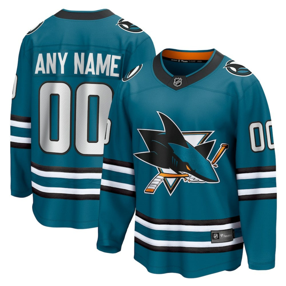 San Jose Sharks Fanatics Home Breakaway Custom Jersey Outlet
