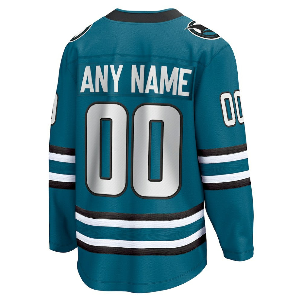 San Jose Sharks Fanatics Home Breakaway Custom Jersey Outlet