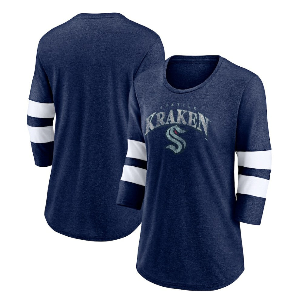 Seattle Kraken Fanatics Women's Special Edition 2.0 Barn Burner 3/4 Sleeve T-Shirt Online