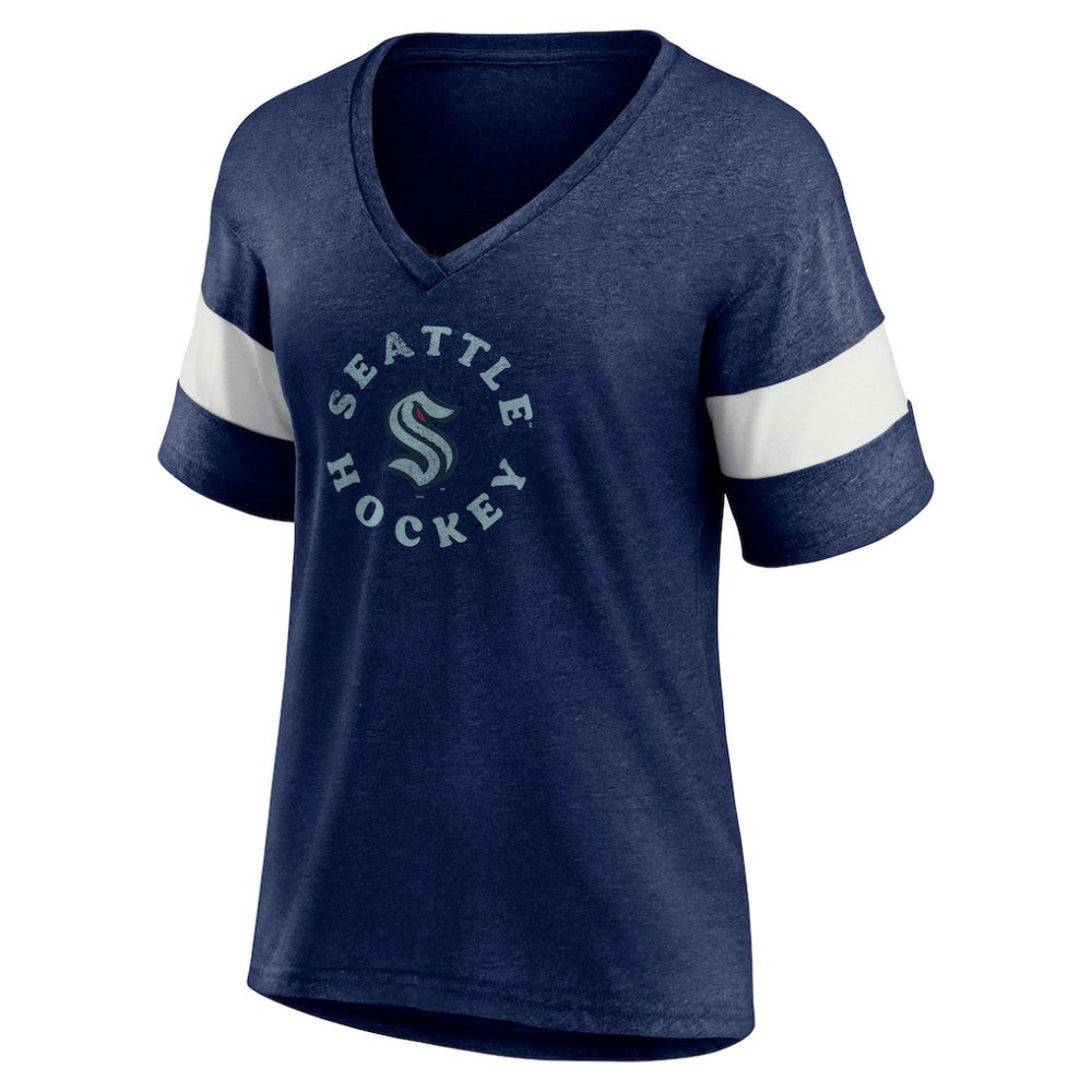 Seattle Kraken Fanatics Women's Special Edition 2.0 Ring The Alarm V-Neck T-Shirt Discount
