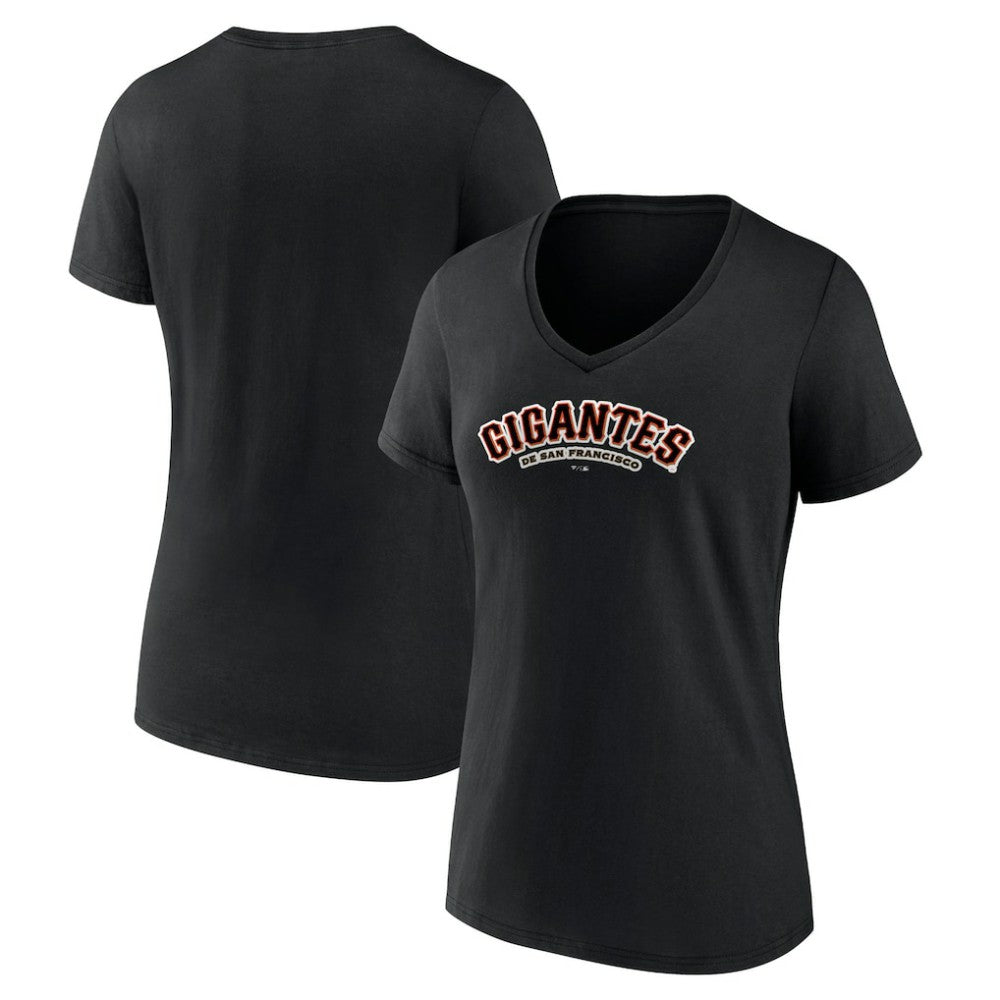 San Francisco Giants Women's Spanish Logo V-Neck T-Shirt | MLB Shop