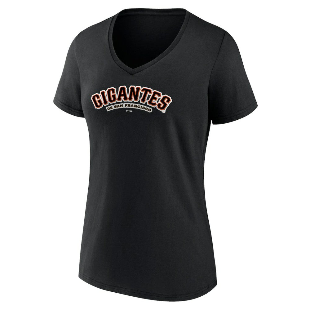 San Francisco Giants Women's Spanish Logo V-Neck T-Shirt | MLB Shop