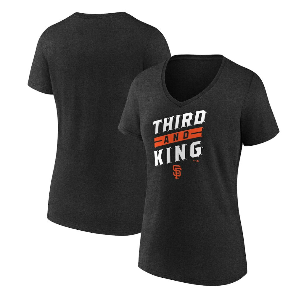 San Francisco Giants Women's Third and King V-Neck T-Shirt | MLB New