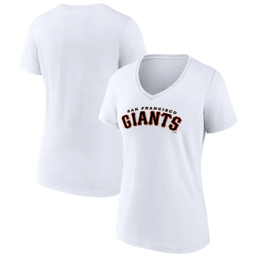 San Francisco Giants Women's Giants Alternate Club Lettering V-Neck T-Shirt | MLB US
