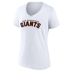 San Francisco Giants Women's Giants Alternate Club Lettering V-Neck T-Shirt | MLB US