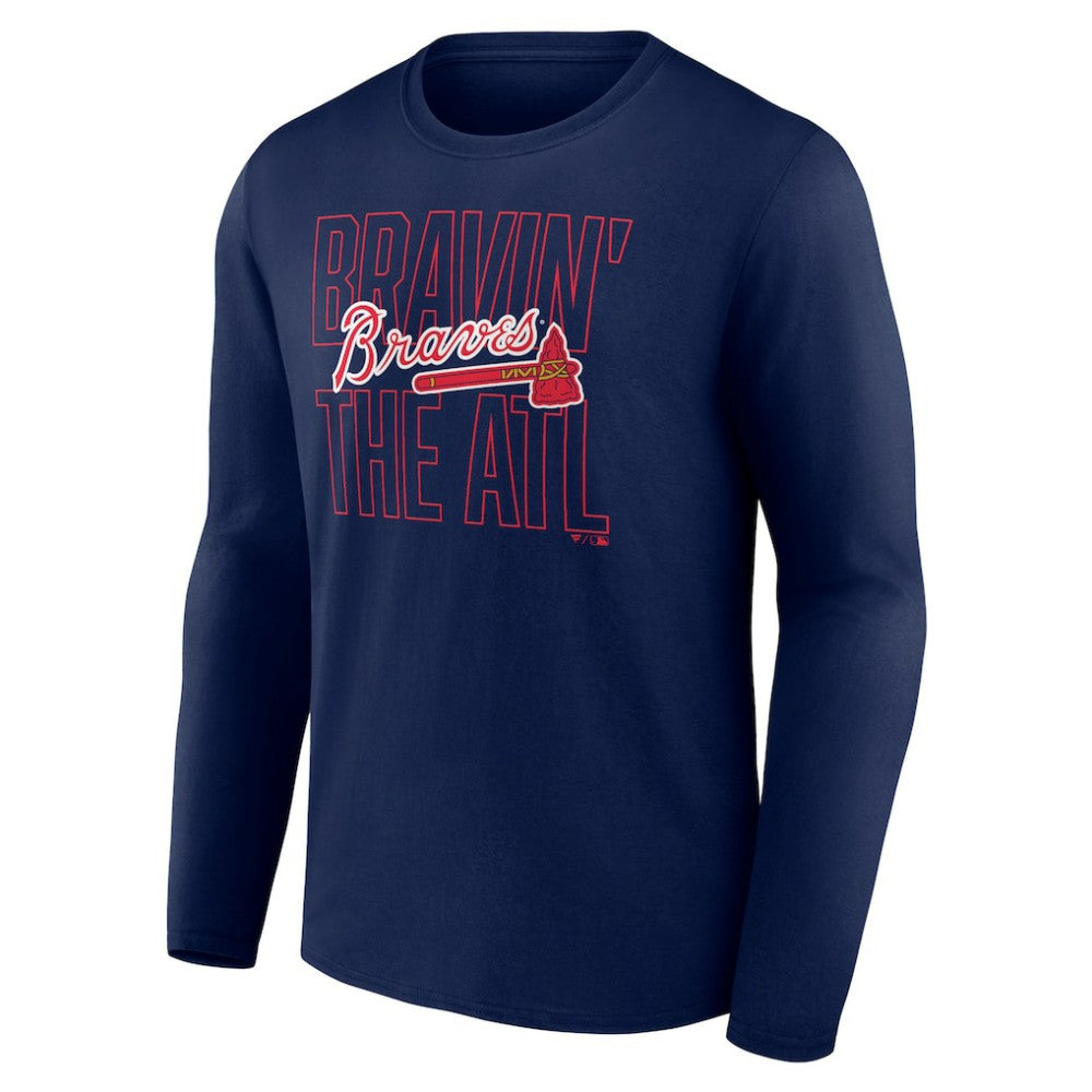 Atlanta Braves Pitch Out Long Sleeve T-Shirt | MLB Outlet