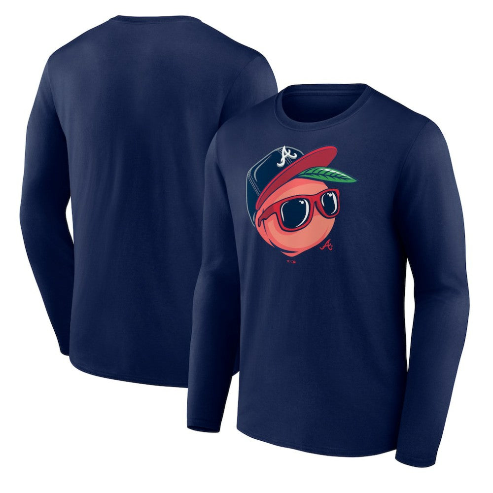 Atlanta Braves Mr. Peach Long Sleeve T-Shirt | MLB On Sale