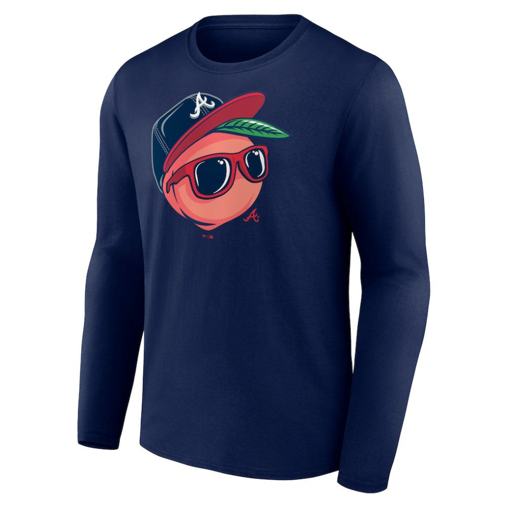Atlanta Braves Mr. Peach Long Sleeve T-Shirt | MLB On Sale