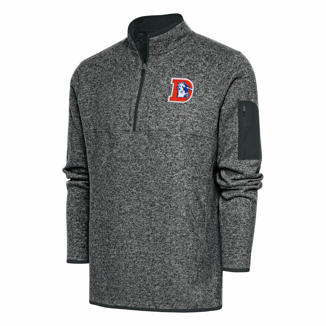 Denver Broncos  Antigua Throwback Fortune Quarter-Zip Pullover Jacket