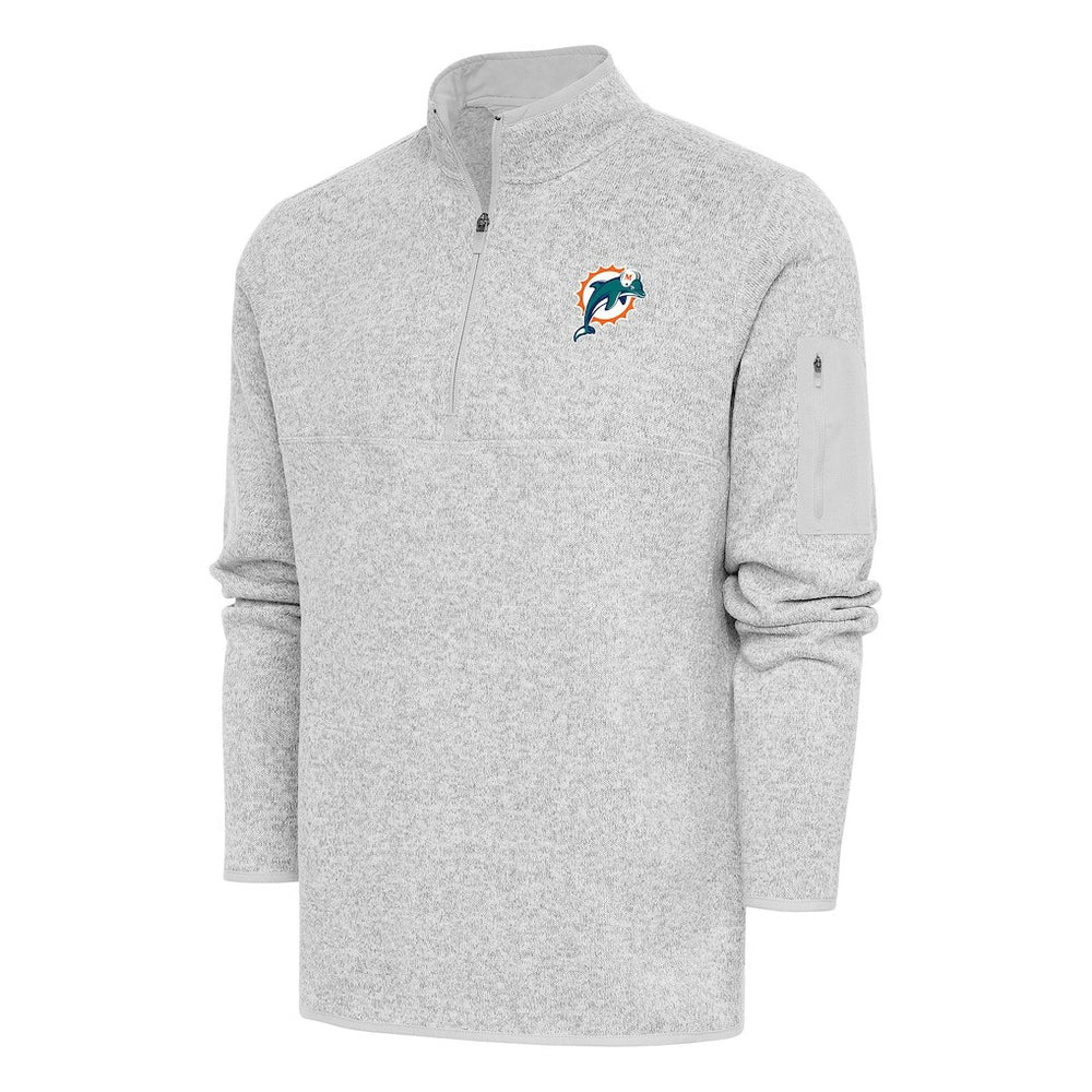 Miami Dolphins  Antigua Throwback Fortune Quarter-Zip Pullover Jacket