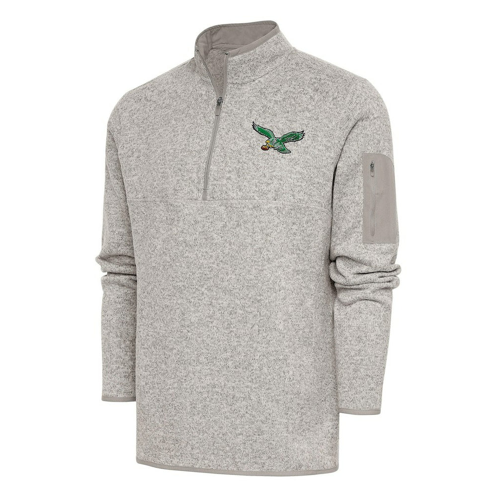 Philadelphia Eagles  Antigua Throwback Fortune Quarter-Zip Pullover Jacket